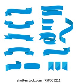  Illustration set of blue tape