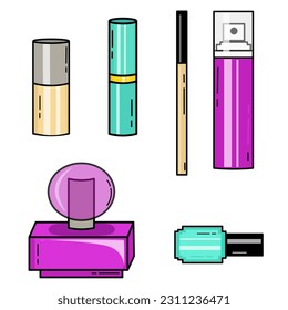 illustration of a set of bottles