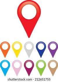 An Illustration of set of bright map pointers