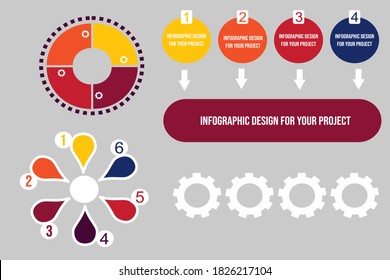 Bilderset-Paket mit Infografik-Design-Elementen	
