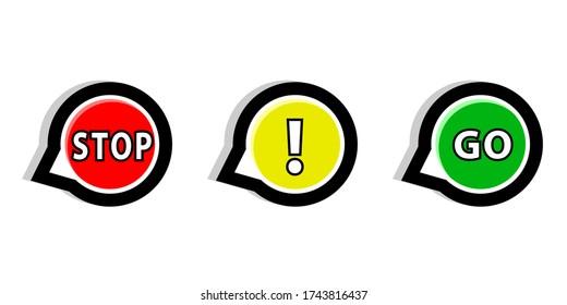 illustration of set bundledtraffic light cartoon with traffic sign