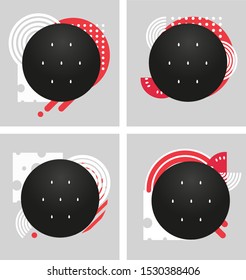 Illustration set of burgers for logo, pattern and visual identity. Vector illustration for Fast food, restaurant, bistro, cafe. Simple modern burgers. 
Stylized graphic.