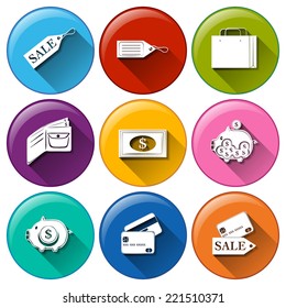 Illustration of a set of business icons