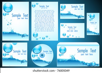 illustration of set of business template in different colors