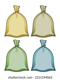 Illustration of a set of canvas sacks