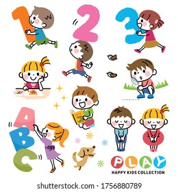 Illustration of a set of children's learning.