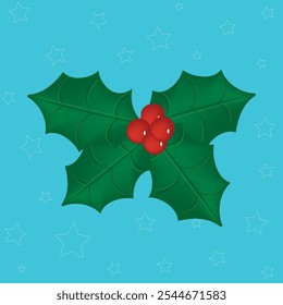 Illustration set of christmas leaves for christmas cards,decors,any printable designs