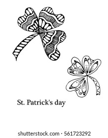 illustration with a set of clover leaves