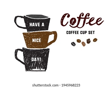 Illustration set of coffee cups.