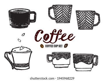 Conjunto de ilustraciones de tazas de café.