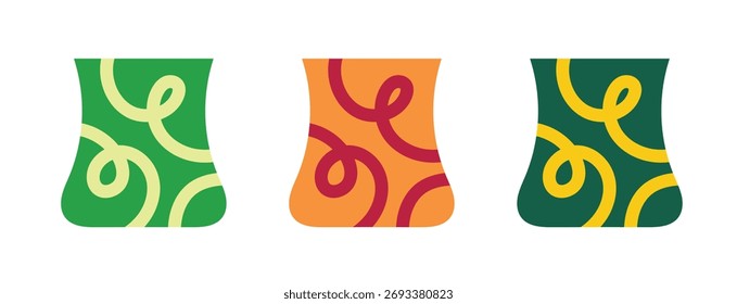 Conjunto de ilustración colección pot retro audaz y vibrante aislado y2k 