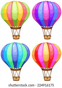 Illustration of a set of coloful balloons