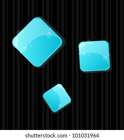 Illustration set of colored web buttons - vector