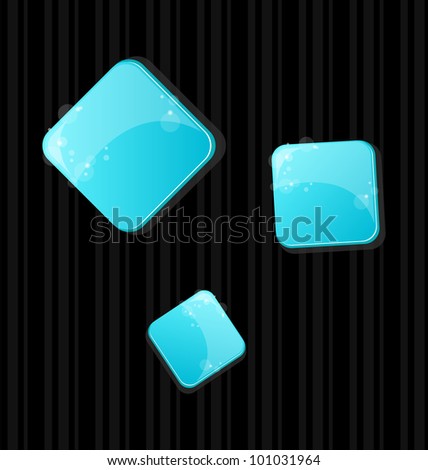 Illustration set of colored web buttons - vector