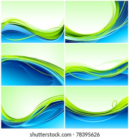 illustration of set of colorful abstract background
