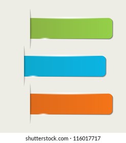 Illustration set of colorful abstract sample stickers - vector