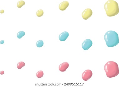 Illustration set of colorful drops