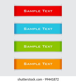 illustration of set of colorful paper banner