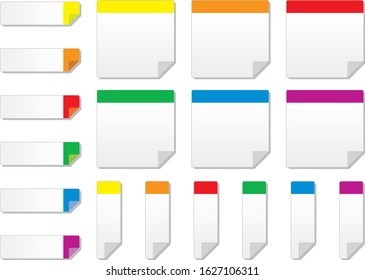 Illustration set of colorful sticky notes