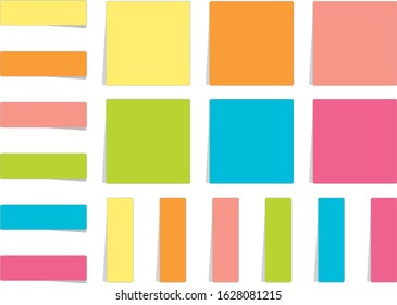 Illustration set of colorful sticky notes