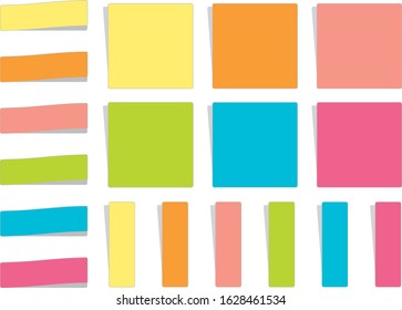 Illustration set of colorful sticky notes