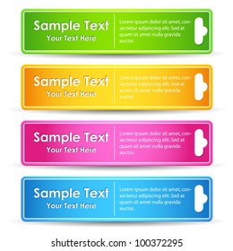 illustration of set of colorful tag on white background