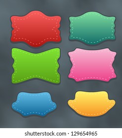 Illustration set colorful variation labels or discount - vector