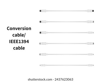 It is an illustration set of conversion cableIEEE1394 cable.