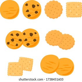 Illustration set of cute cookies and biscuits