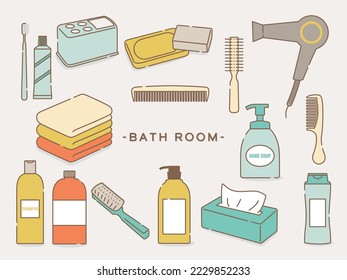 illustration set of daily necessities -bathroom supplies