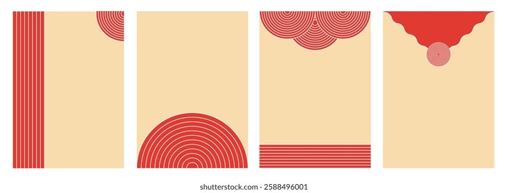 Illustration set design template circle strip