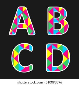 Illustration - set of designer letters - for your design.