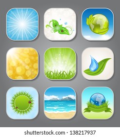 Illustration set different backgrounds for the app icons - vector