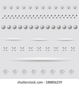  illustration with set of divider on a gray background for your design