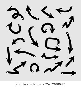 illustration of a set of doodle arrows, the design elements you need