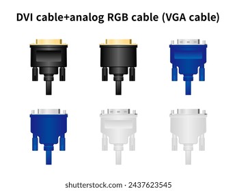 It is an illustration set of DVI+analog RGB cable (VGA cable).
