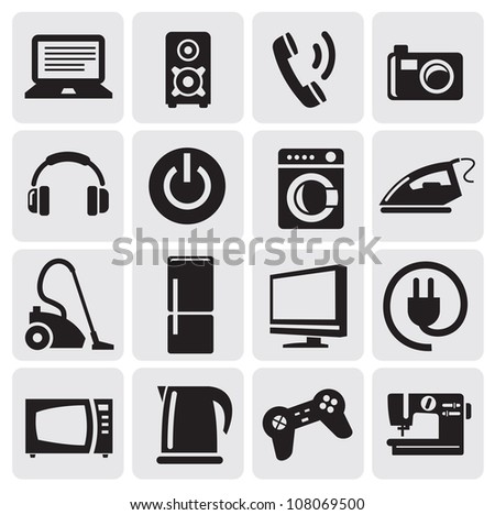 illustration with set of electronic devices