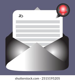 Illustration of a set of envelopes with a blank message, including designs for business and personal use