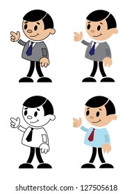 illustration of a set figures of men