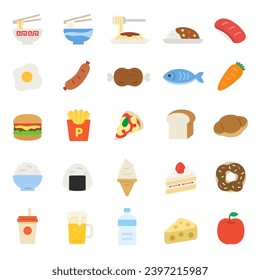 Illustration set of food icons.