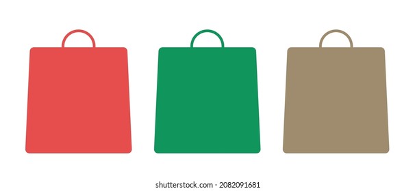 Illustration Set von Geschenktasche, Geschenk, Shop Taschenrahmen. EPS Daten sind CMYK Farbe, JPG oder PNG Daten sind RGB Farbe. 