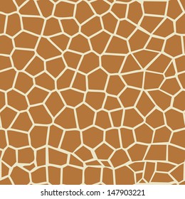 Illustration of set of giraffe skin print seamless background