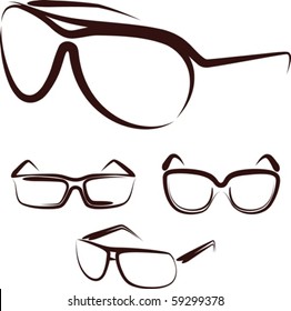 Illustration with a set of glasses