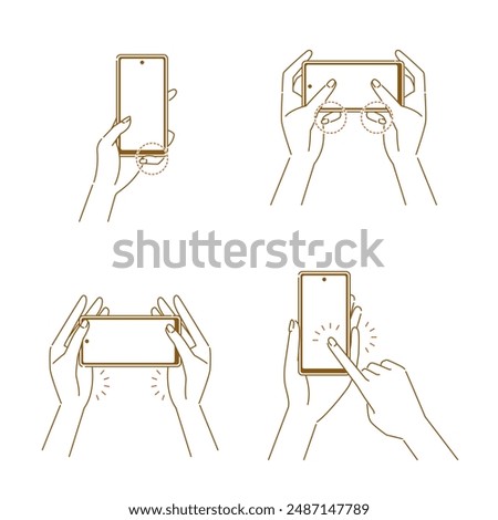 Illustration set of good and bad ways to hold a smartphone (smartphone fingers)