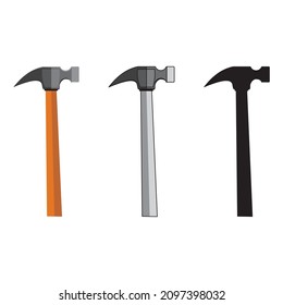 illustration of set hammer in various style design