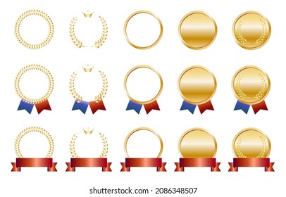 It is an illustration set of high-class ranking medals.Easy-to-use vector data.