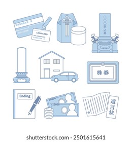 An illustration set of items necessary for the scene to organize your life. Made with simple lines.