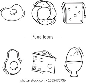 illustration of a set of kitchen utensils