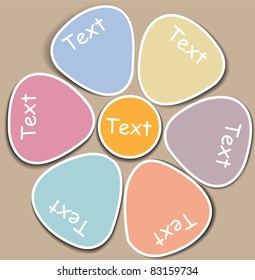  illustration set labels in the manner of flower with shade