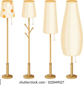 Illustration of a set of lamps